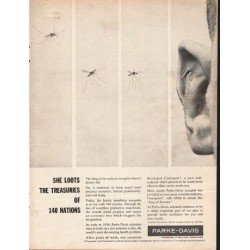 1962 Parke-Davis Ad "She loots the treasuries"