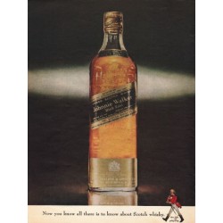 1962 Johnnie Walker Black Label Ad "Now you know"