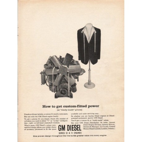 1962 GM Diesel Ad "custom-fitted power"