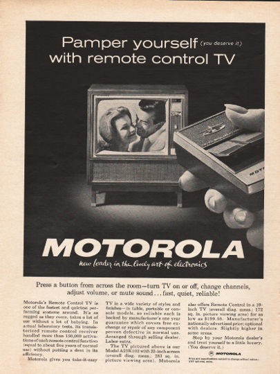 1962 Motorola TV Vintage Ad 