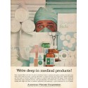 1962 American Viscose Corporation Ad "deep in medical products"