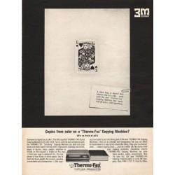 1962 Thermo-Fax Copying Products Ad "Copies from color"