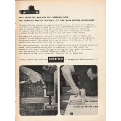 1962 Bostitch Staplers and Staples Ad "the fastening facts"