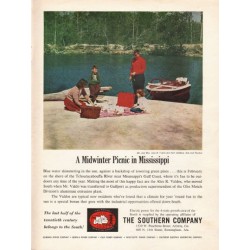 1962 The Southern Company Ad "Picnic in Mississippi"