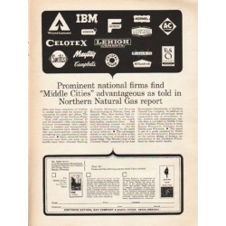 1962 Northern Natural Gas Company Ad "Prominent national firms"