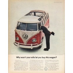 1962 Volkswagen Station Wagon Ad "Why won't your wife" ~ (model year 1962)