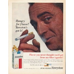 1962 Tareyton Cigarettes Ad "Hungry for flavor"