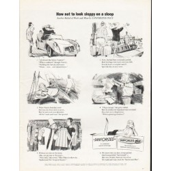 1962 Sanforized-Plus Ad "sloppy on a sloop"