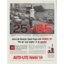 1958 Auto-Lite Spark Plugs Ad "Power Tip"