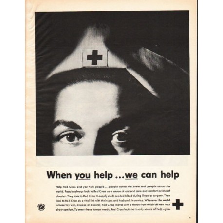1962 Red Cross Ad "When you help"