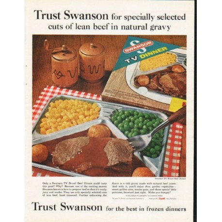 1962 Swanson TV Dinner Ad "Trust Swanson"