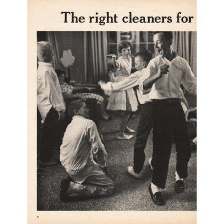 1962 Hoover Cleaners Ad "The right cleaners"