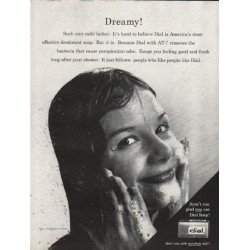 1962 Dial Soap Ad "Dreamy"