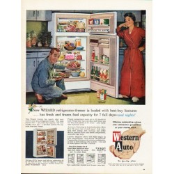 1962 Western Auto Refrigerator-Freezer Ad "Wizard"
