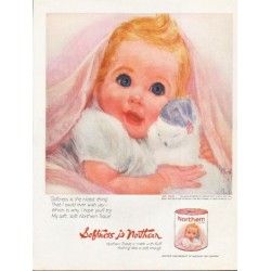 1962 Northern Tissue Ad "Softness is Northern"