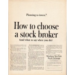 1962 Members New York Stock Exchange Ad "Planning to invest?"