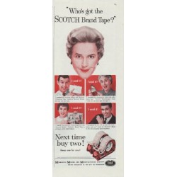 1958 Scotch Tape Ad "Who's got the SCOTCH Brand Tape?"