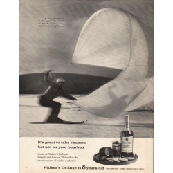 1962 Walker's DeLuxe Straight Bourbon Whiskey Ad "icy gale"