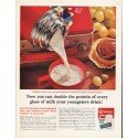 1962 Carnation Instant Milk Ad "double the protein"