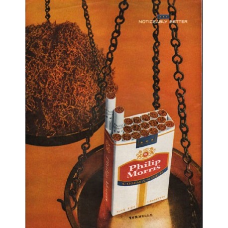 1962 Philip Morris Cigarettes Ad "takes an extra step"