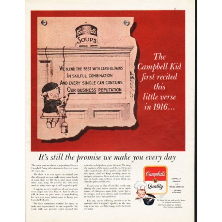 1962 Campbell's Soup Ad "The Campbell Kid"