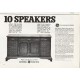 1962 General Electric Stereo Ad "10 Speakers"