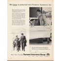 1962 Farmers Insurance Group Ad "His home is protected"