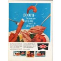 1962 Booth Seafood Ad "hard to please"