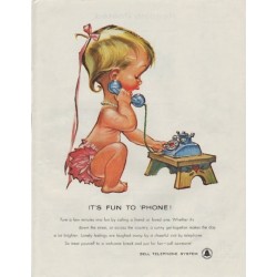 1958 Bell Telephone System Ad "It's Fun to 'Phone !"