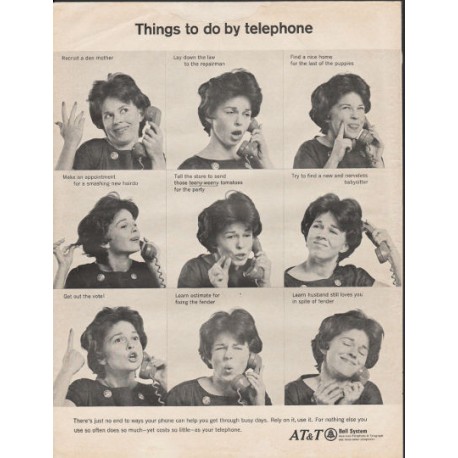 1966 AT&T Bell System Ad "Things to do by telephone"