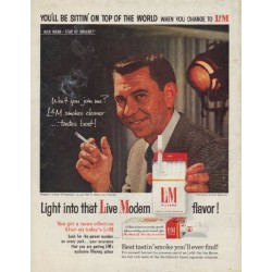 1958 L&M Cigarettes Ad "Jack Webb -- Star of Dragnet"