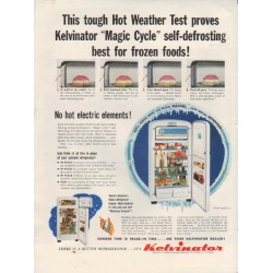 1952 Kelvinator Ad "Hot Weather Test"