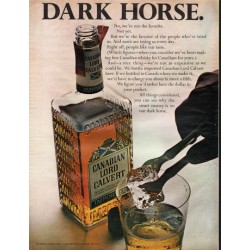 1966 Canadian Lord Calvert Ad "Dark Horse"