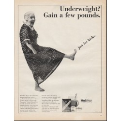 1966 Nutrament Liquid Energy Food Ad "Gain a few pounds"