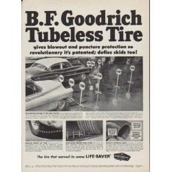 1952 B.F. Goodrich Ad "Tubeless Tire"