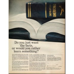 1966 Encyclopedia Americana Ad "Do you just want the facts"