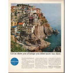 1966 Pan Am Airline Ad "Let us show you a Europe"