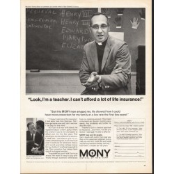 1966 Mutual of New York Ad "Look, I'm a teacher"