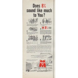 1952 Macmillan Oil Ad "8%"