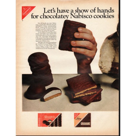 1966 Nabisco Cookies Ad "show of hands"