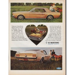 1967 Ford Mustang Ad "Bred first to be first" ~ (model year 1967)