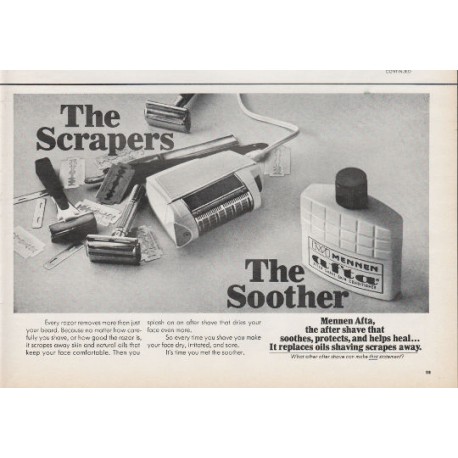 1966 Mennen Afta after shave Ad "The Scrapers"