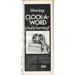 1966 Clock-A-Word Ad "habit-forming"