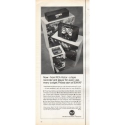 1966 RCA Victor Electronics Ad "recorder and player for every use"