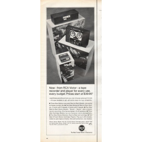 1966 RCA Victor Electronics Ad "recorder and player for every use"