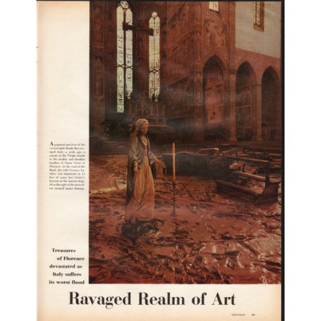 1966 Ravaged Realm of Art Article ~ Treasures of Florence devasted
