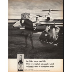 1966 Imperial Whiskey Ad "lets you travel light"