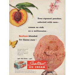 1952 Sealtest Ice Cream Ad "Tree-ripened peaches"