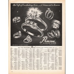 1966 Princess Diamond Rings Ad "The Gift of Everlasting Love"