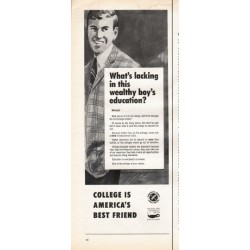 1966 Council for Financial Aid to Education Ad "What's lacking"